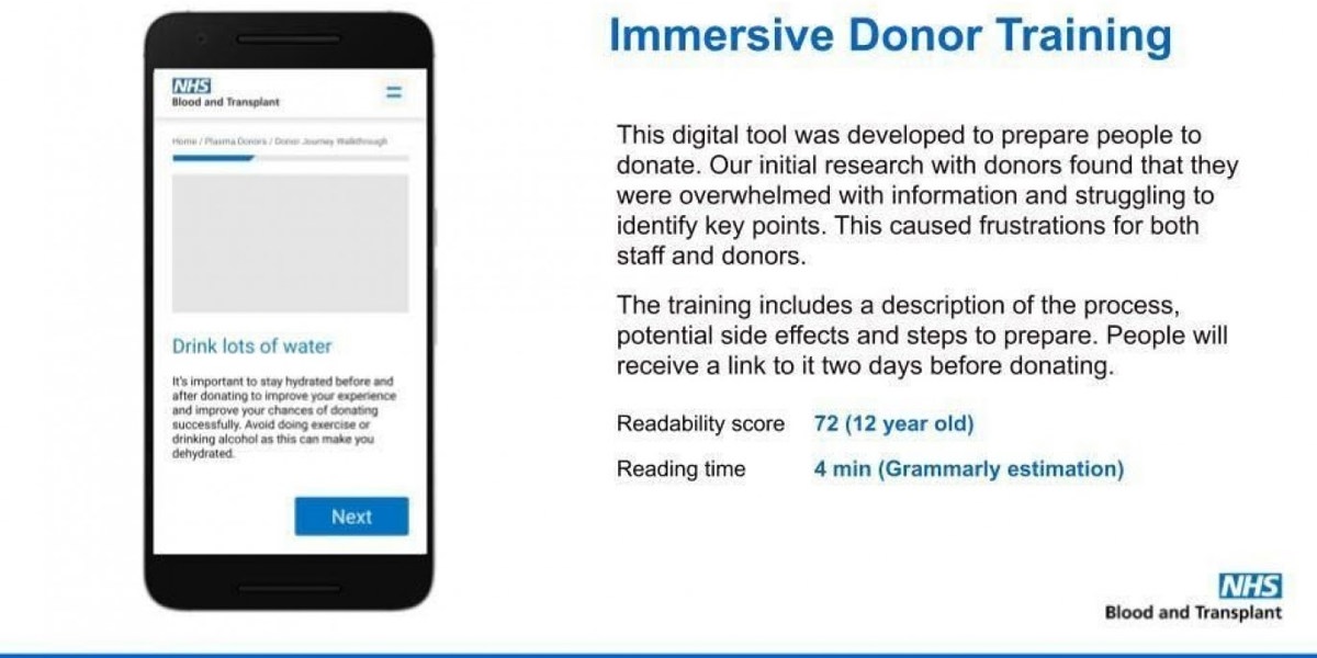 Immersive Donor Training