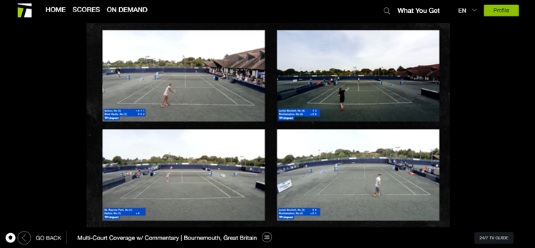 Multi-court view of the National League Finals