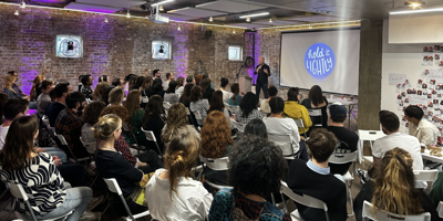 Our design team watching a presentation at the away day