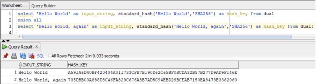 Hash Keys 1