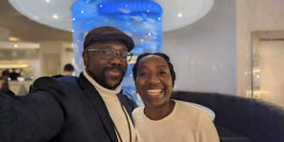 Clarissa And Dr Gyles Morrison At UX Nordic Healthcare