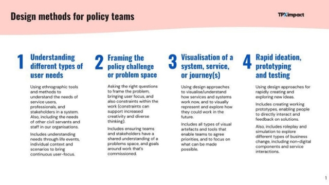 Design Methods For Policy Teams