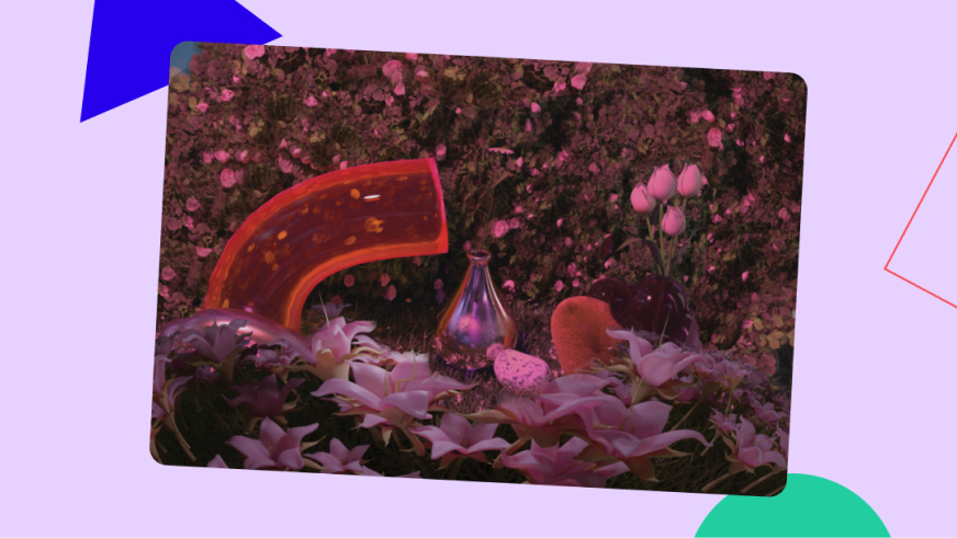 Pink Postcard Still Life